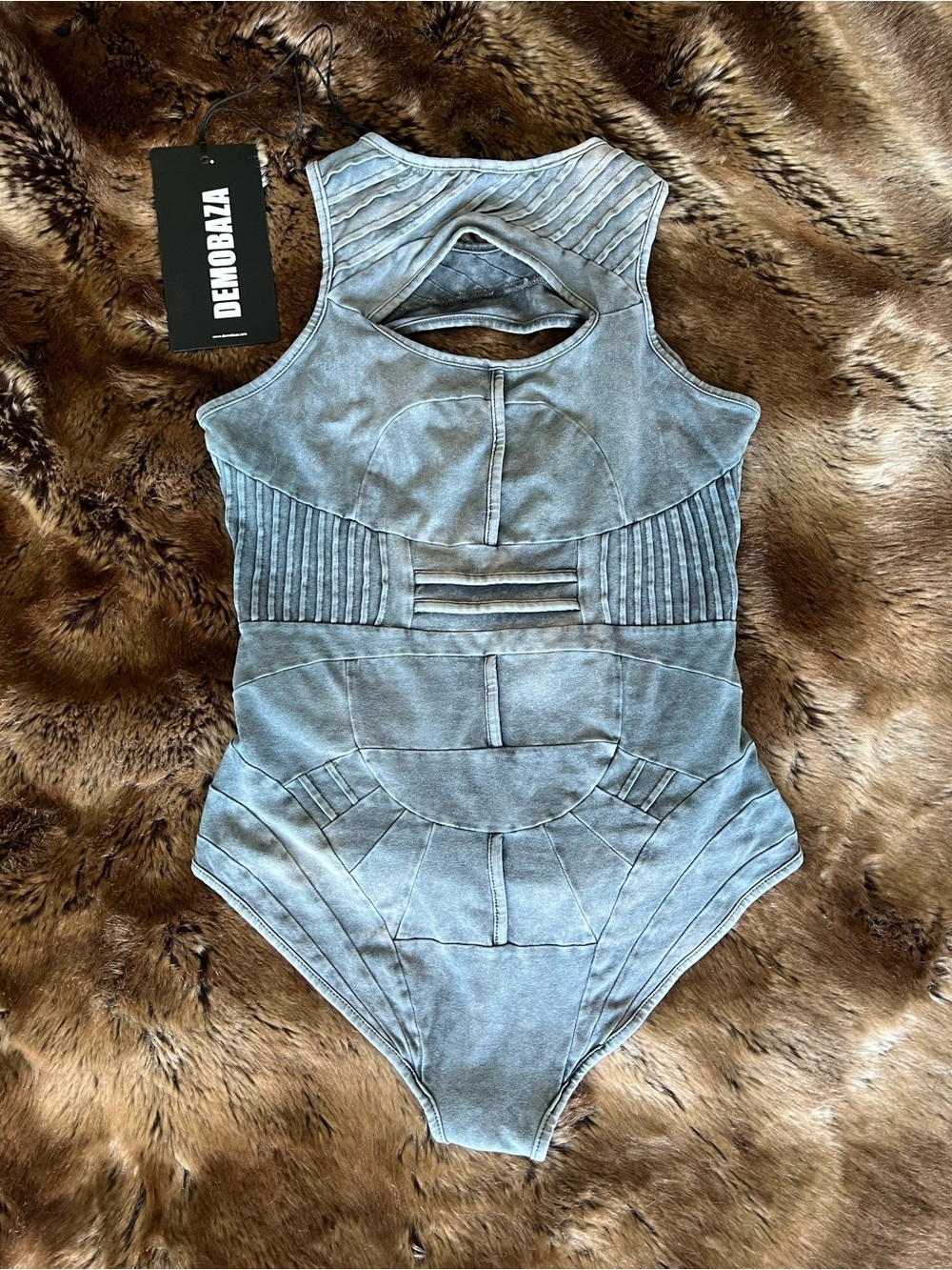 🩶NWT DEMOBAZA Pleiadian Original Body Suit Size Large (fits like S/M)💎 - Picture 7 of 12